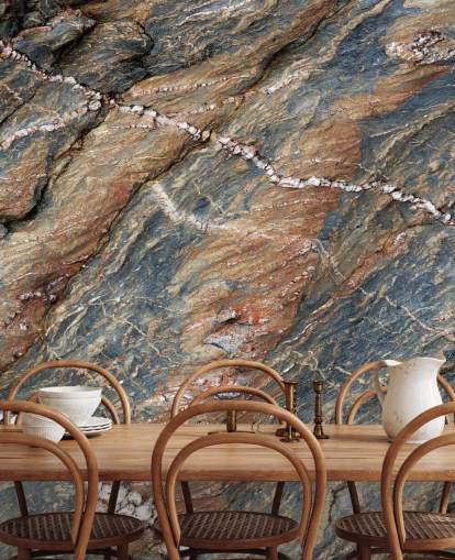 murale con superficie grigia e marrone chiamato Stone Passage di Petra Meikle de Vlas