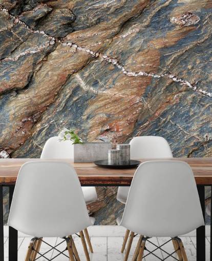 grey and brown surface texture mural called Stone Passage by Petra Meikle de Vlas