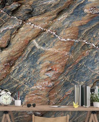 grey and brown surface texture mural called Stone Passage by Petra Meikle de Vlas