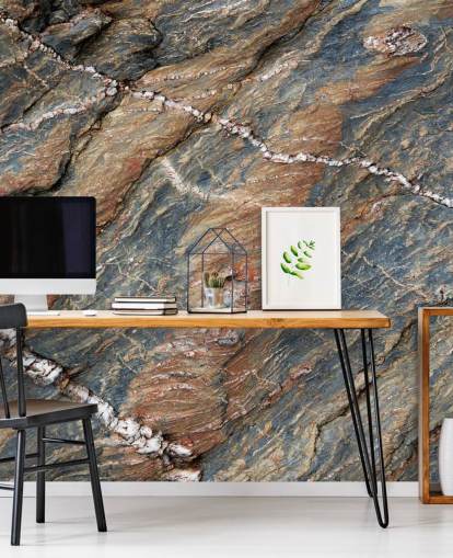 grey and brown surface texture mural called Stone Passage by Petra Meikle de Vlas