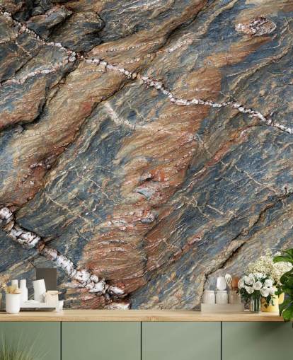 grey and brown surface texture mural called Stone Passage by Petra Meikle de Vlas