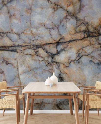 murale personalizzato effetto pietra grigio e marrone chiamato Surface Stillness di Petra Meikle de Vlas