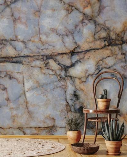 grey and brown custom stone effect mural called Surface Stillness by Petra Meikle de Vlas grey and brown custom stone effect mural called Surface Stillness by Petra Meikle de Vlas