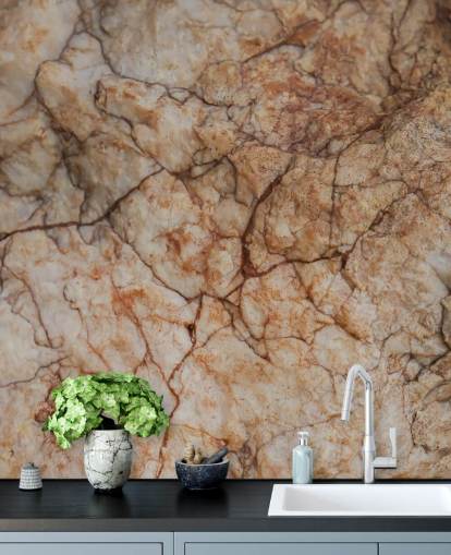 natural custom stone mural called Surface Tension by Petra Meikle de Vlas