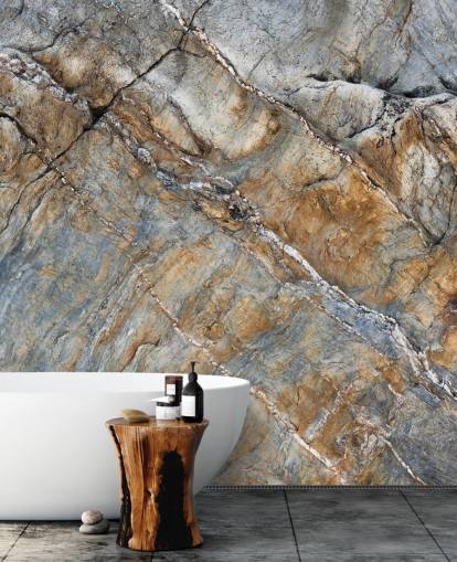 gray and brown custom surface texture mural called Terrascape by Petra Meikle de Vlas