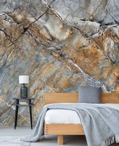 mural de textura de superfície personalizada cinza e marrom chamado Terrascape de Petra Meikle de Vlas