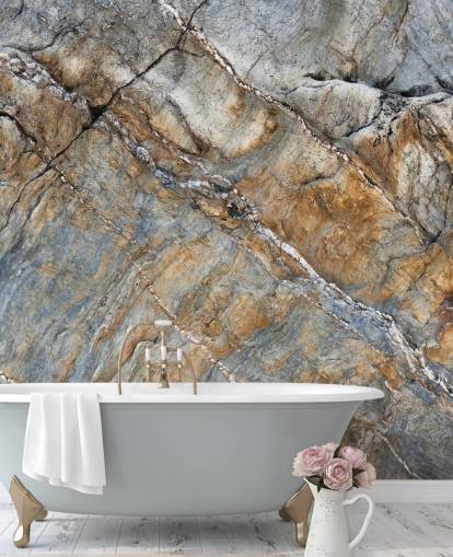 grey and brown custom surface texture mural called Terrascape by Petra Meikle de Vlas