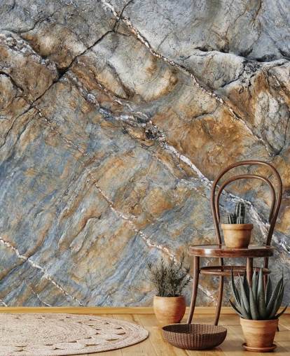 mural de textura de superfície personalizada cinza e marrom chamado Terrascape de Petra Meikle de Vlas