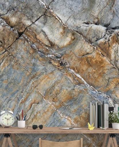 mural de textura de superficie personalizado gris y marrón llamado Terrascape de Petra Meikle de Vlas