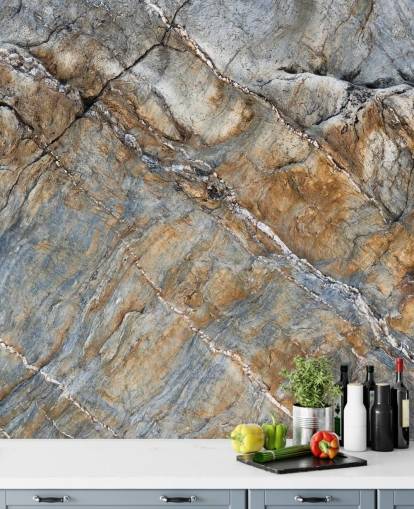 harmaa ja ruskea mukautettu pintarakenteinen seinämaalaus nimeltä Terrascape, kirjoittanut Petra Meikle de Vlas harmaa ja ruskea mukautettu pintarakenteinen seinämaalaus nimeltä Terrascape, kirjoittanut Petra Meikle de Vlas