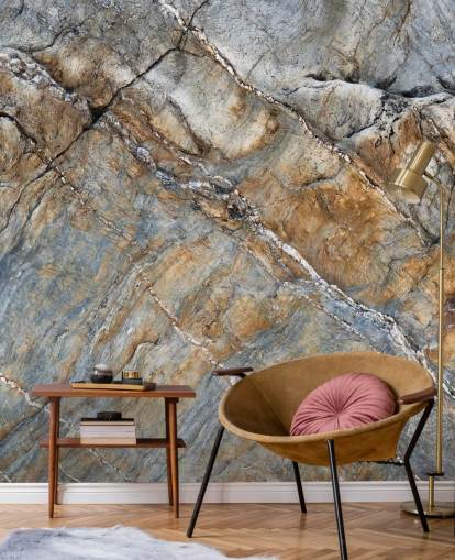 grey and brown custom surface texture mural called Terrascape by Petra Meikle de Vlas