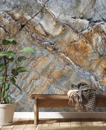 mural de textura de superficie personalizado gris y marrón llamado Terrascape de Petra Meikle de Vlas