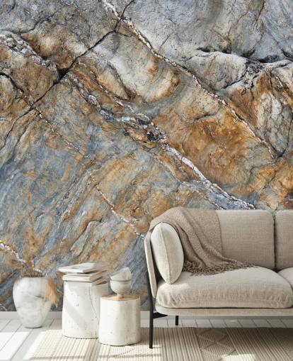 murale con superficie personalizzata grigio e marrone chiamato Terrascape di Petra Meikle de Vlas