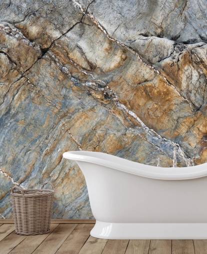 grey and brown custom surface texture mural called Terrascape by Petra Meikle de Vlas