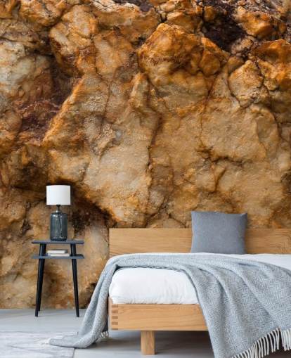 custom brown and orange stone effect mural called Time Resurfaced by Petra Meikle de Vlas custom brown and orange stone effect mural called Time Resurfaced by Petra Meikle de Vlas