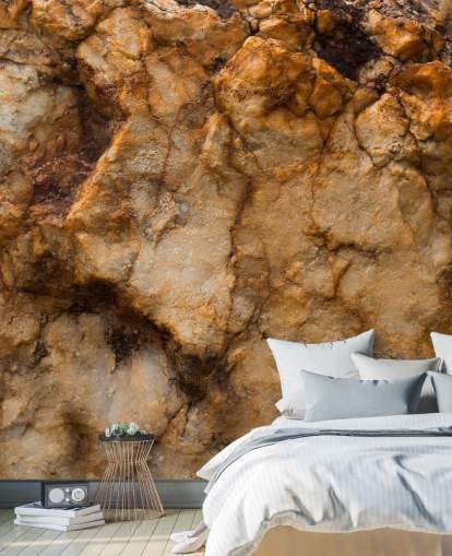 custom brown and orange stone effect mural called Time Resurfaced by Petra Meikle de Vlas custom brown and orange stone effect mural called Time Resurfaced by Petra Meikle de Vlas