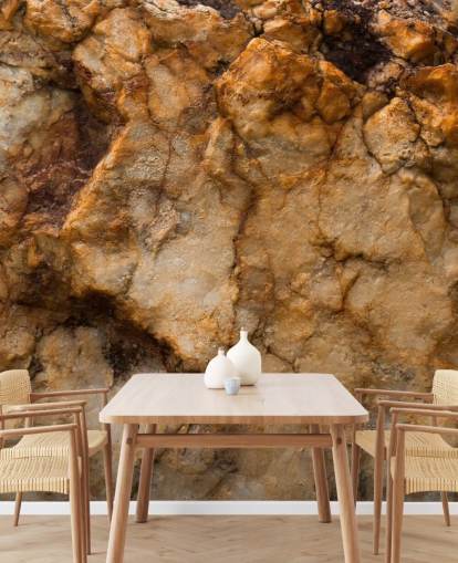 custom brown and orange stone effect mural called Time Resurfaced by Petra Meikle de Vlas custom brown and orange stone effect mural called Time Resurfaced by Petra Meikle de Vlas
