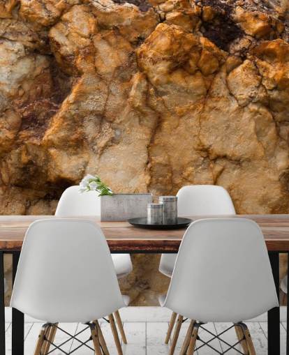 custom brown and orange stone effect mural called Time Resurfaced by Petra Meikle de Vlas custom brown and orange stone effect mural called Time Resurfaced by Petra Meikle de Vlas