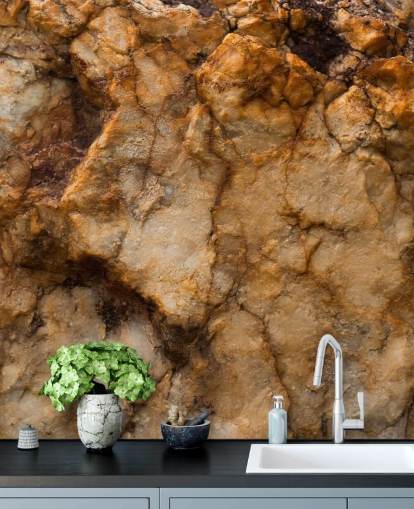 custom brown and orange stone effect mural called Time Resurfaced by Petra Meikle de Vlas custom brown and orange stone effect mural called Time Resurfaced by Petra Meikle de Vlas