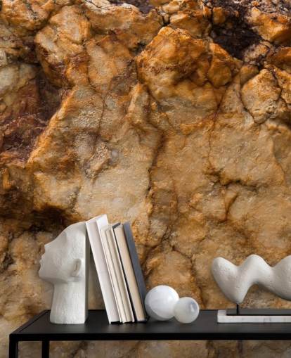 custom brown and orange stone effect mural called Time Resurfaced by Petra Meikle de Vlas custom brown and orange stone effect mural called Time Resurfaced by Petra Meikle de Vlas