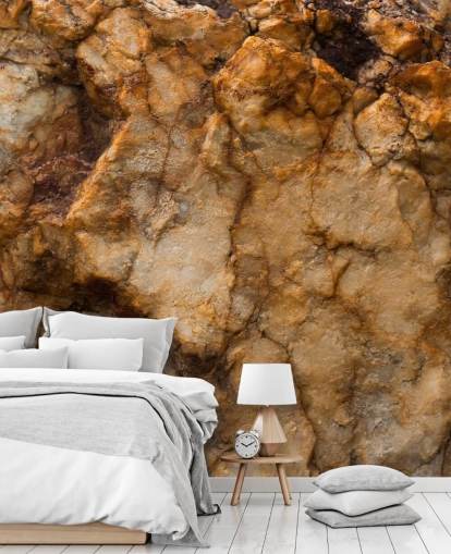 custom brown and orange stone effect mural called Time Resurfaced by Petra Meikle de Vlas custom brown and orange stone effect mural called Time Resurfaced by Petra Meikle de Vlas