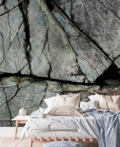 mural personalizado con textura de piedra gris llamado Understory de Petra Meikle de Vlas 