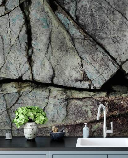 mural personalizado de textura de pedra cinza chamado Understory de Petra Meikle de Vlas 