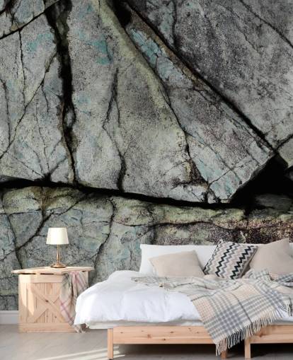 custom grey stone texture mural called Understory by Petra Meikle de Vlas custom grey stone texture mural called Understory by Petra Meikle de Vlas