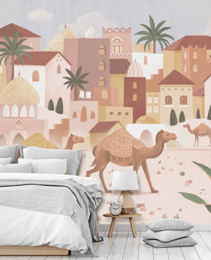 mural infantil personalizado llamado Desert Dreams de la colección Oliver Robins