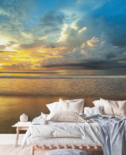 blå og gul tilpassbar strandsolnedgang veggmaleri kalt Malaysia Sunset av Assaf Frank for hjemmekontorer blå og gul tilpassbar strandsolnedgang veggmaleri kalt Malaysia Sunset av Assaf Frank for hjemmekontorer