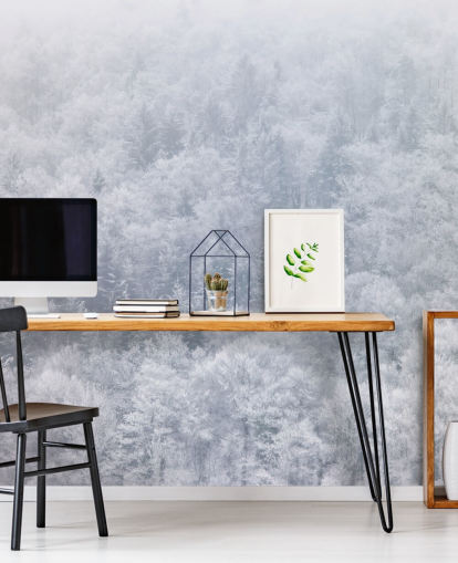 murale invernale bianco personalizzabile chiamato Snow Forest di Assaf Frank murale invernale bianco personalizzabile chiamato Snow Forest di Assaf Frank