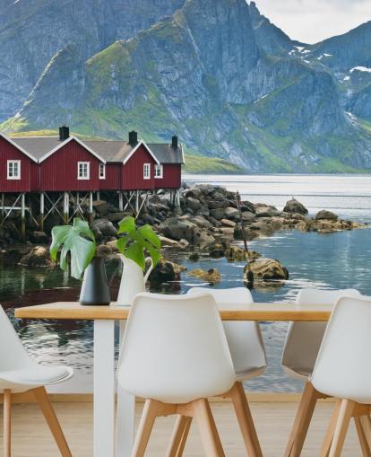 peinture murale paysagère personnalisable appelée Lofoten, Norvège d'Assaf Frank peinture murale paysagère personnalisable appelée Lofoten, Norvège d'Assaf Frank