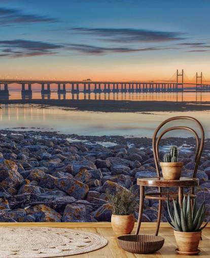 tilpasselig broflodmaleri kaldet Severn Bridge at Dusk af Assaf Frank tilpasselig broflodmaleri kaldet Severn Bridge at Dusk af Assaf Frank