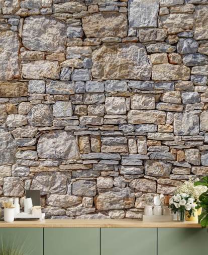 customisable made to measure stone effect mural called Greek Stone Wall by Assaf Frank customisable made to measure stone effect mural called Greek Stone Wall by Assaf Frank