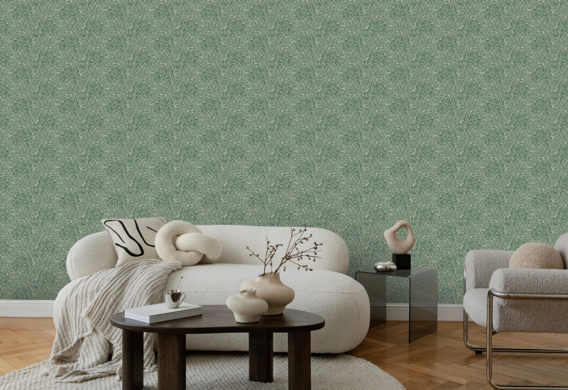 Acanthus groen Botanisch behang