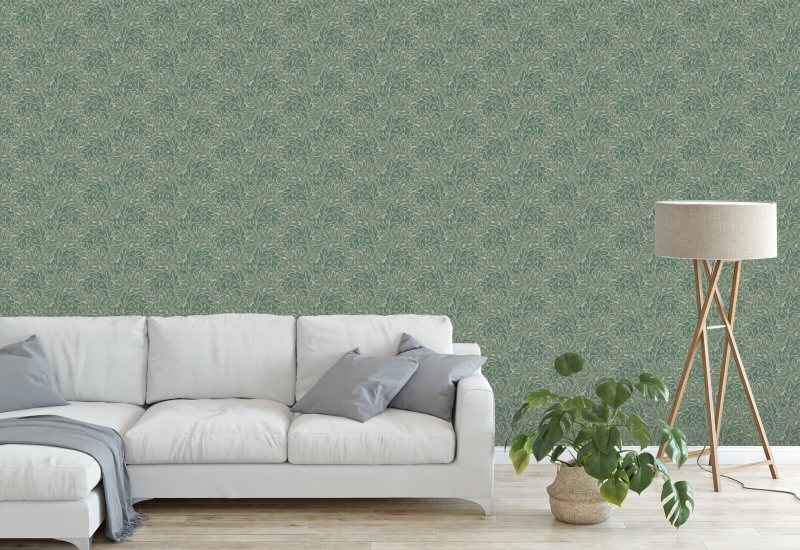 Acanthus Green Botanical Wallpaper