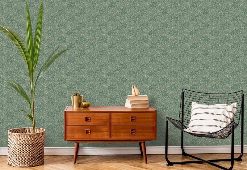 Acanthus Green Botanical Wallpaper