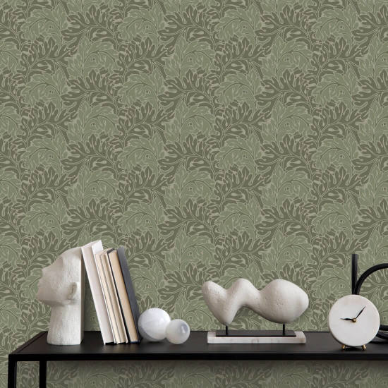 Acanthus jord Natur tapet