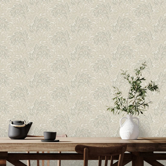 Acanthus Neutral Botanical Wallpaper