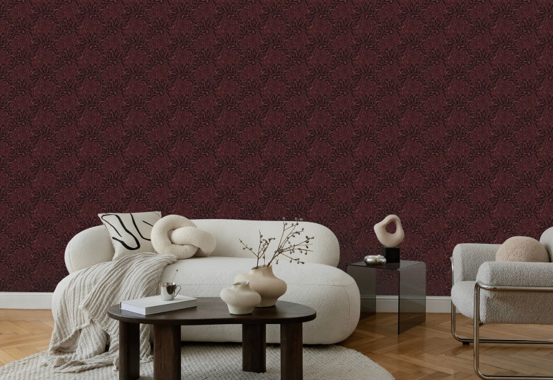 Acanthus Maroon Nature Wallpaper