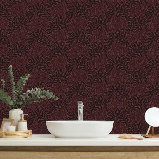 Acanthus Maroon Nature Wallpaper