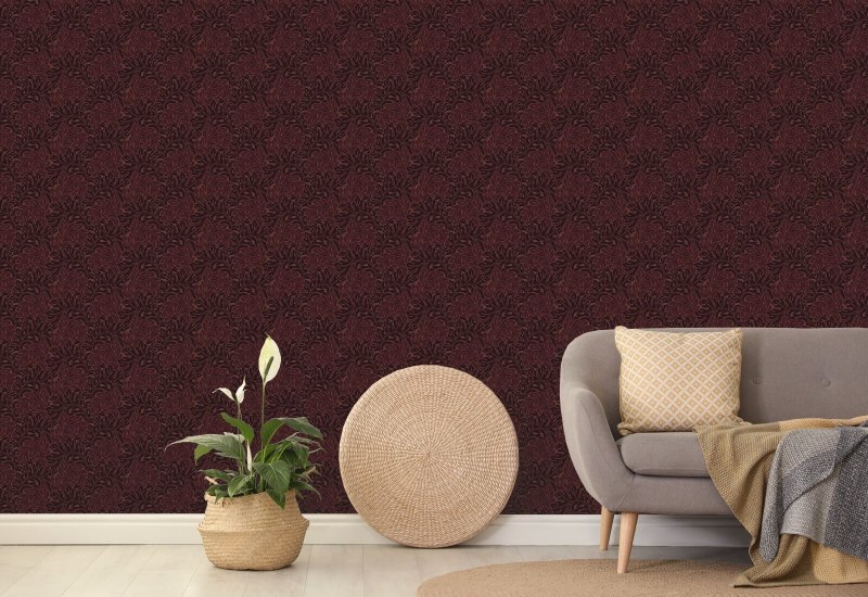 Acanthus Maroon Nature Wallpaper