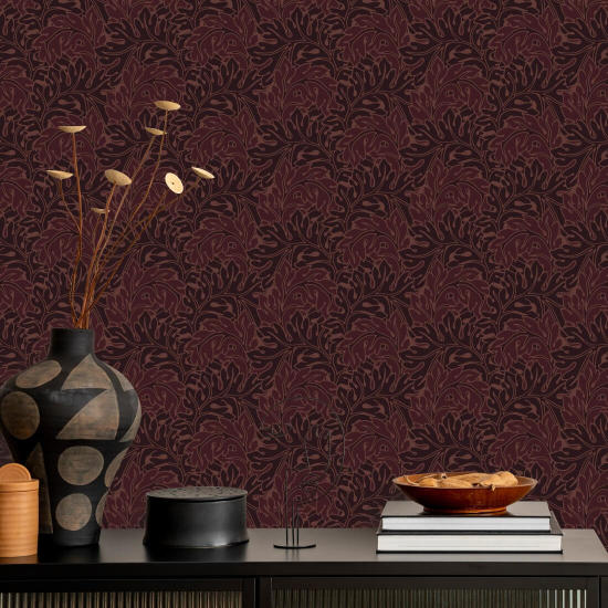 Acanthus Maroon Nature Wallpaper