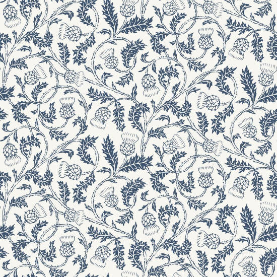 Catriona’s Thistle Moonlight Botanical Wallpaper