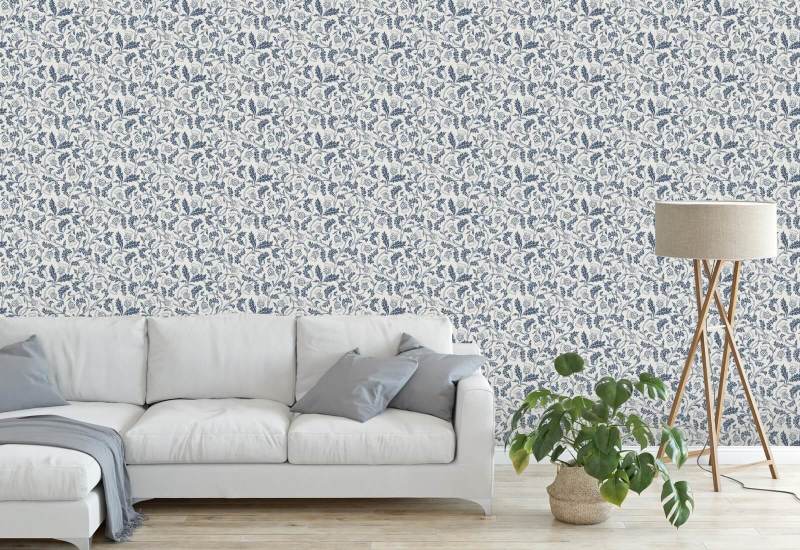 Catriona’s Thistle Moonlight Botanical Wallpaper