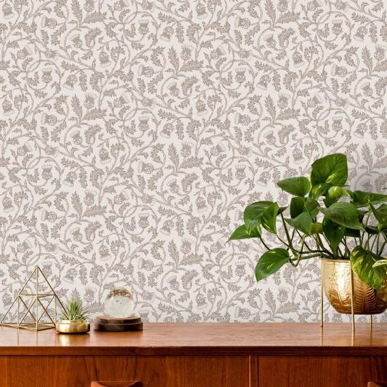 Catriona's Thistle Highland Heather Papel de parede floral