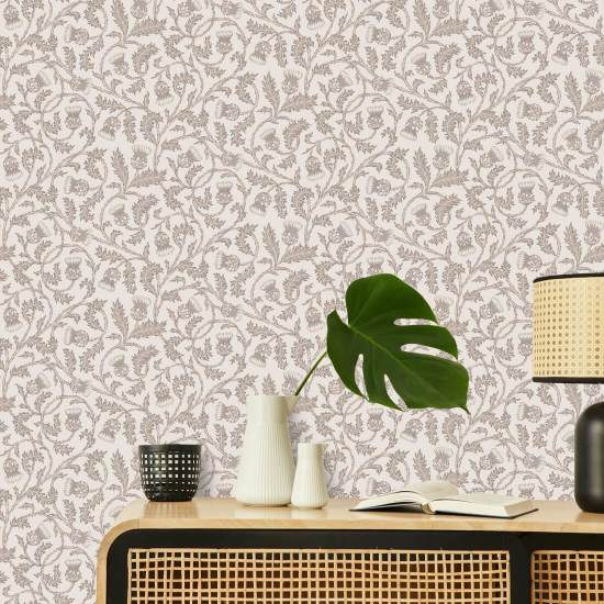 Catriona’s Thistle Highland Heather Floral Wallpaper