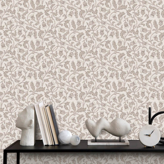 Catriona’s Thistle Highland Heather Floral Wallpaper