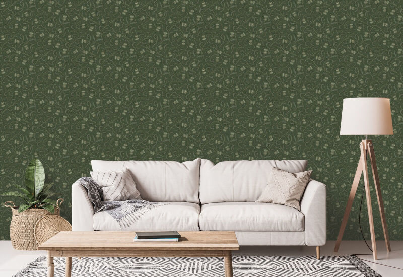Catriona’s Thistle Stormy Night Dark Green Nature Wallpaper