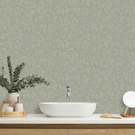 Catriona’s Thistle Grey Moors Thistle Wallpaper
